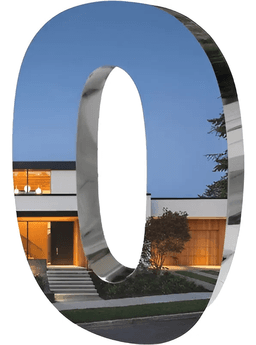 Número Residencial 30cm Aço Inox Espelhado