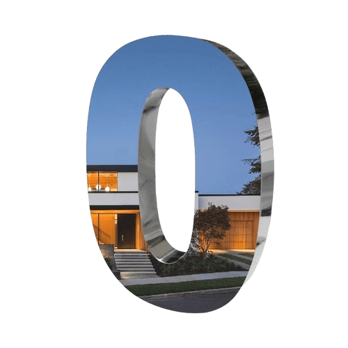 Número Residencial 20cm Aço Inox 430 Espelhado